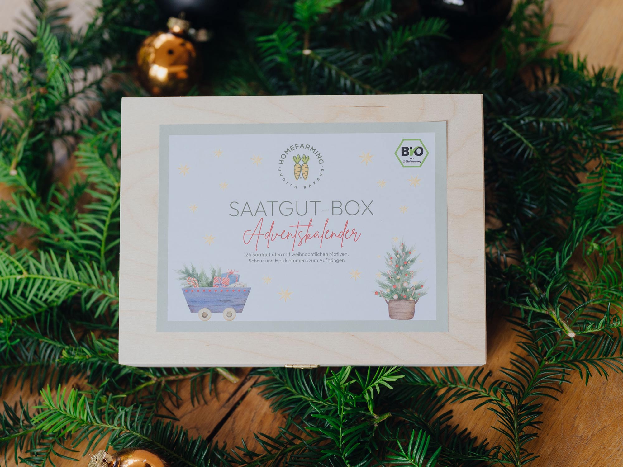 Adventskalender-Holzbox 2025